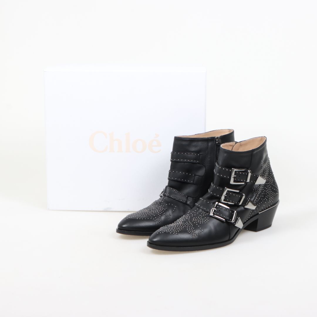 Chloe &#39;Susanna&#39; Embellished Ankle Boots Size 42