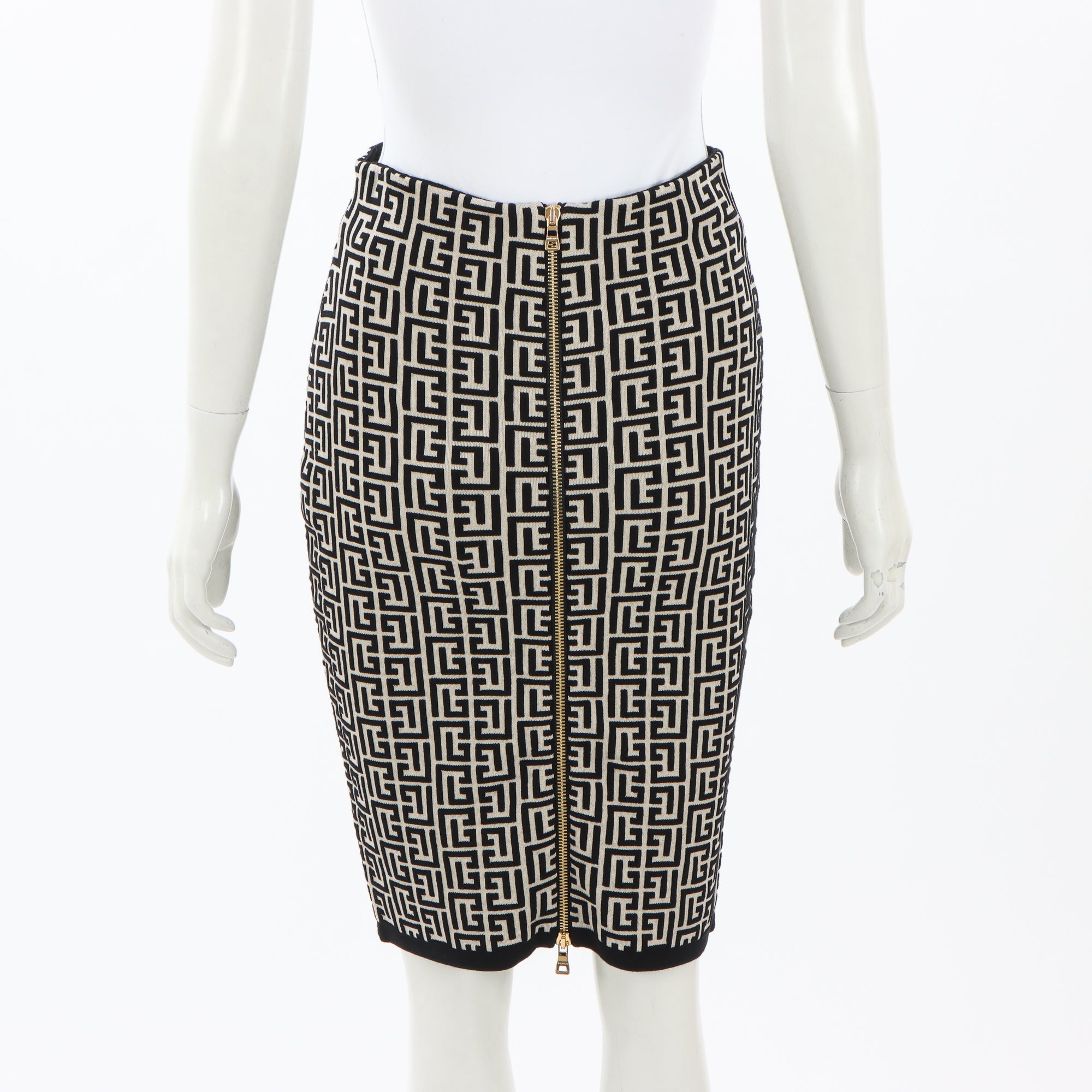Balmain Monogram Knit Skirt Size FR 38 | AU 10