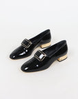 Chanel Coco Mark Patent Leather Loafers Size 39