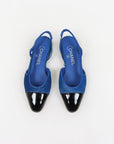 Chanel 2022/23 Patent and Calfskin Flat Slingbacks Size 35