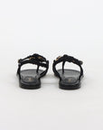 Chanel Tweed Interlocking CC Flat Sandals Size 38