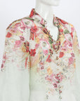 Zimmermann 'Wonderland' Floral Print Blouse Size 1