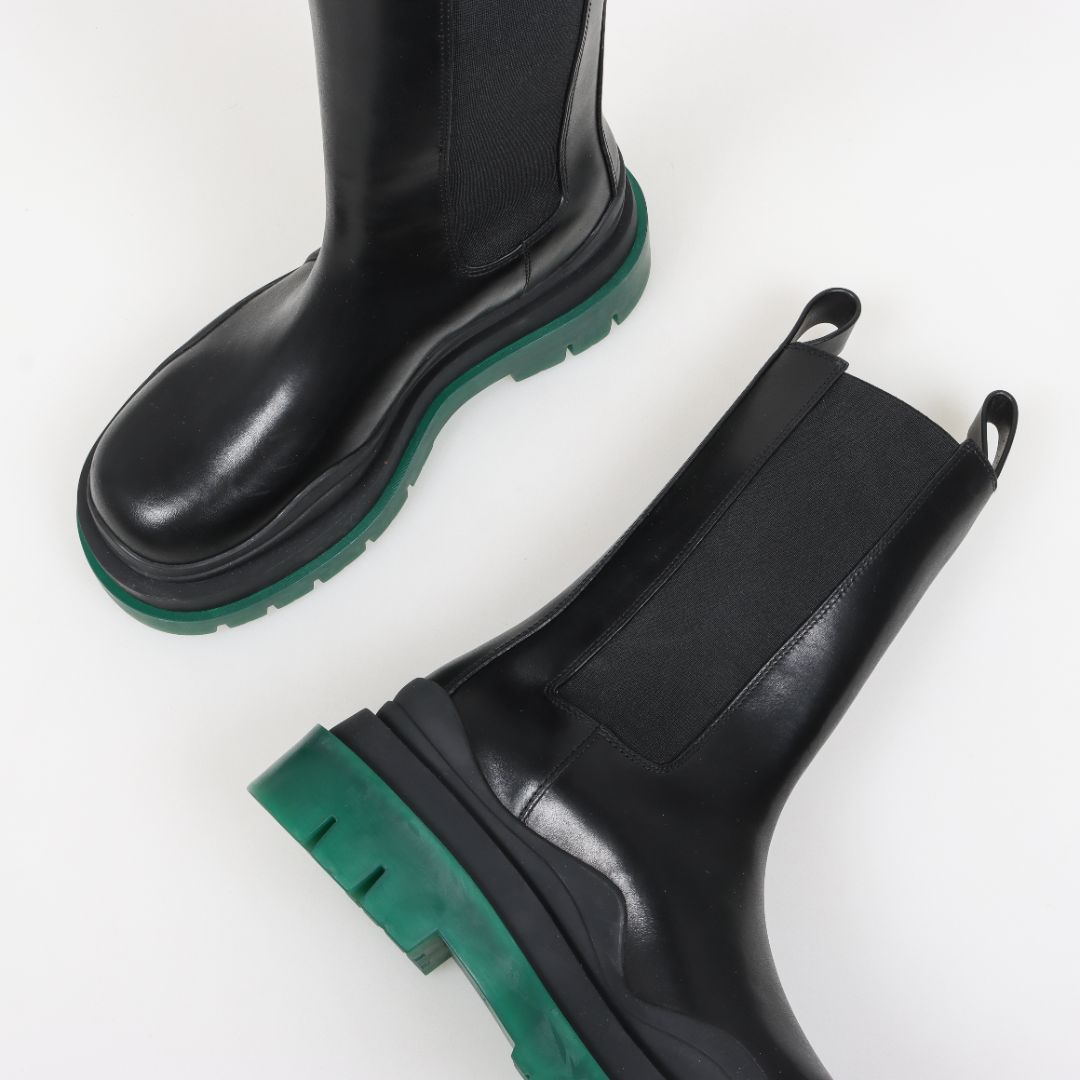 Bottega Veneta Calfskin &#39;Tire&#39; Chelsea Boots Size 38