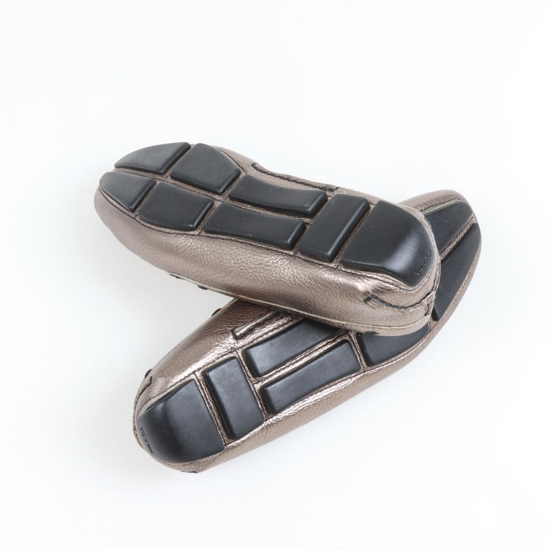 Prada Metallic Loafers Size 37.5