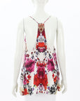 Camilla 'Reign of Roses' Silk Shoestring Top Size XL
