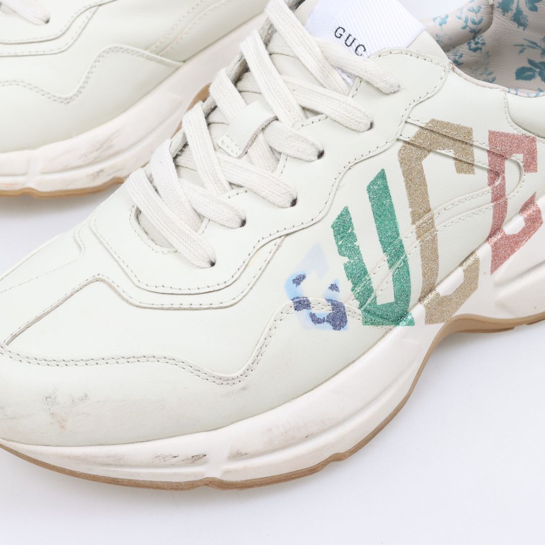 Gucci &#39;Rhyton&#39; Leather Sneakers Size 37