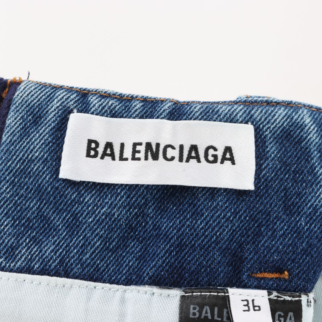 Balenciaga Fluted Denim Skirt Size FR 36 | AU 8