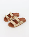 Gucci Double G Raffia Sandals Size 36