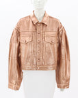 Ulla Johnson 'The Cosette' Denim Foiled Jacket Size XL