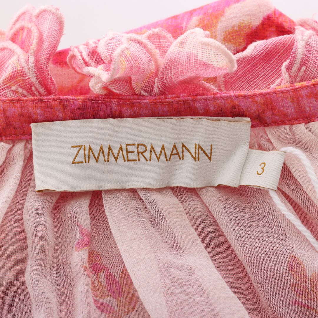 Zimmermann &#39;High Tide&#39; Lantern Mini Dress Size 3