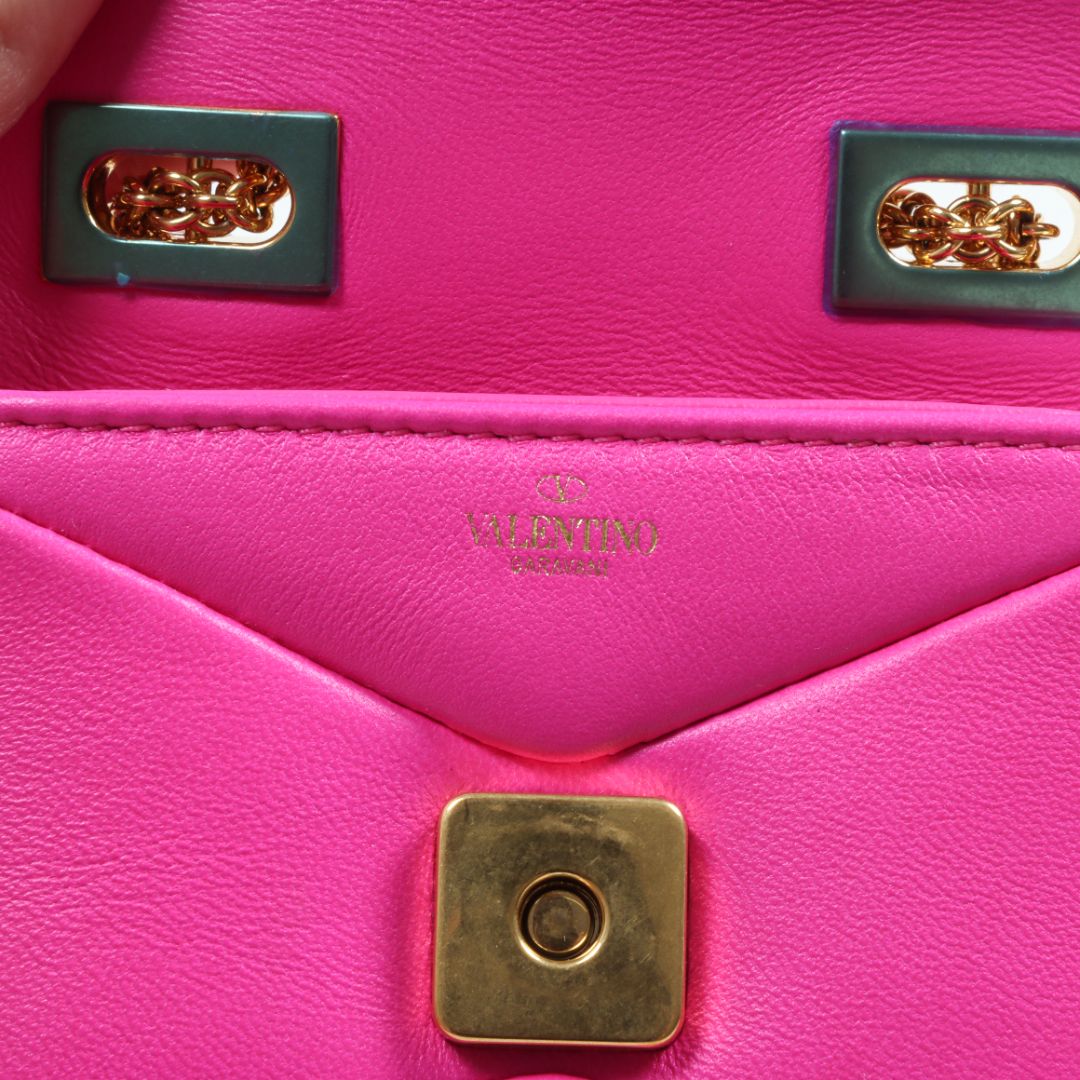 Valentino One Stud Leather Micro Crossbody Bag