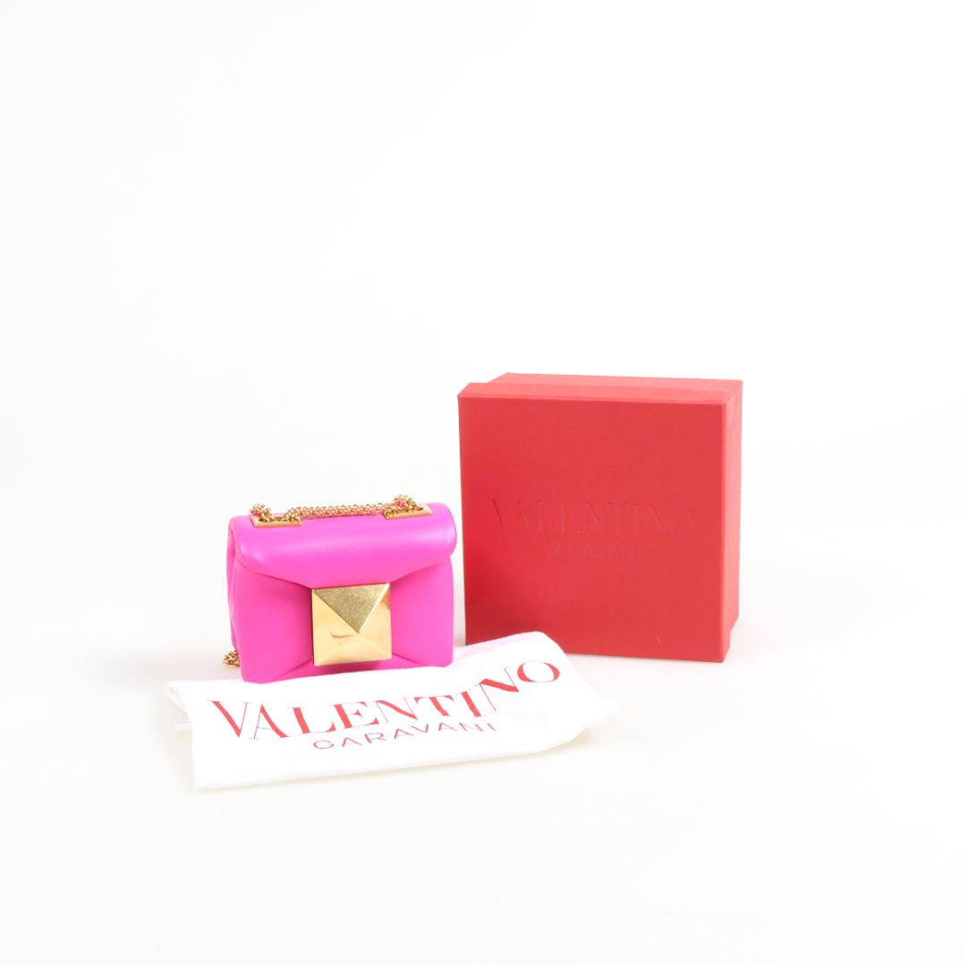 Valentino One Stud Leather Micro Crossbody Bag