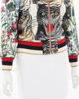 Gucci 2017 Silk Tiger Print Bomber Jacket Size IT 38 | AU 6