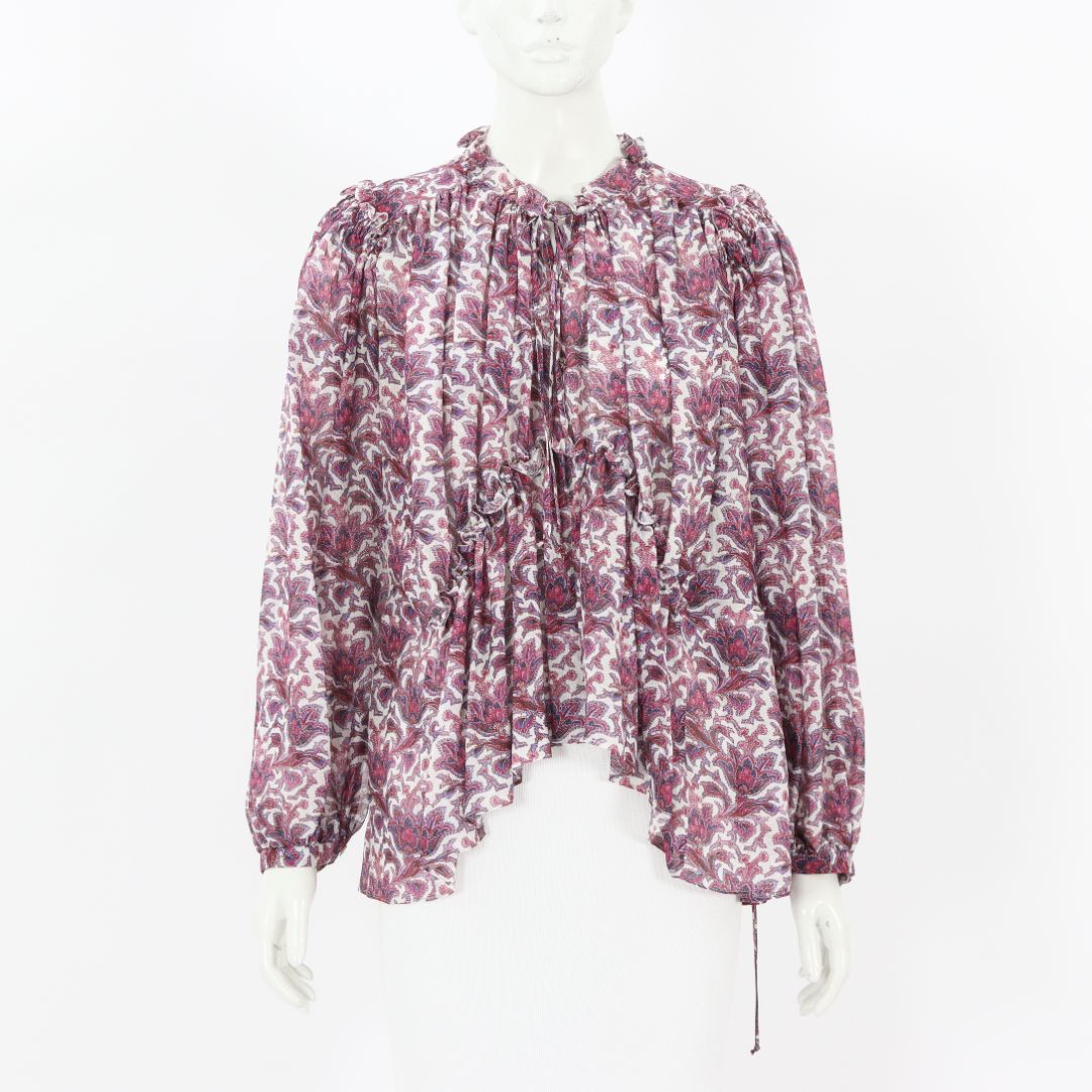 Isabel Marant &#39;Noon&#39; Silk Blouse Size FR 42 | AU 14