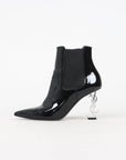 Saint Laurent 'Opyum' Patent Leather Ankle Boots Size 39