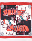 Hermes Harnais De Cour Silk Print Scarf