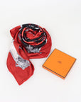 Hermes Harnais De Cour Silk Print Scarf