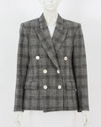 Isabel Marant Wool Blend Plaid Double Breasted Blazer Size FR 38 | AU 10