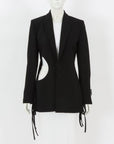 Off-White Cut Out Fringed Blazer Size IT 40 | AU 8