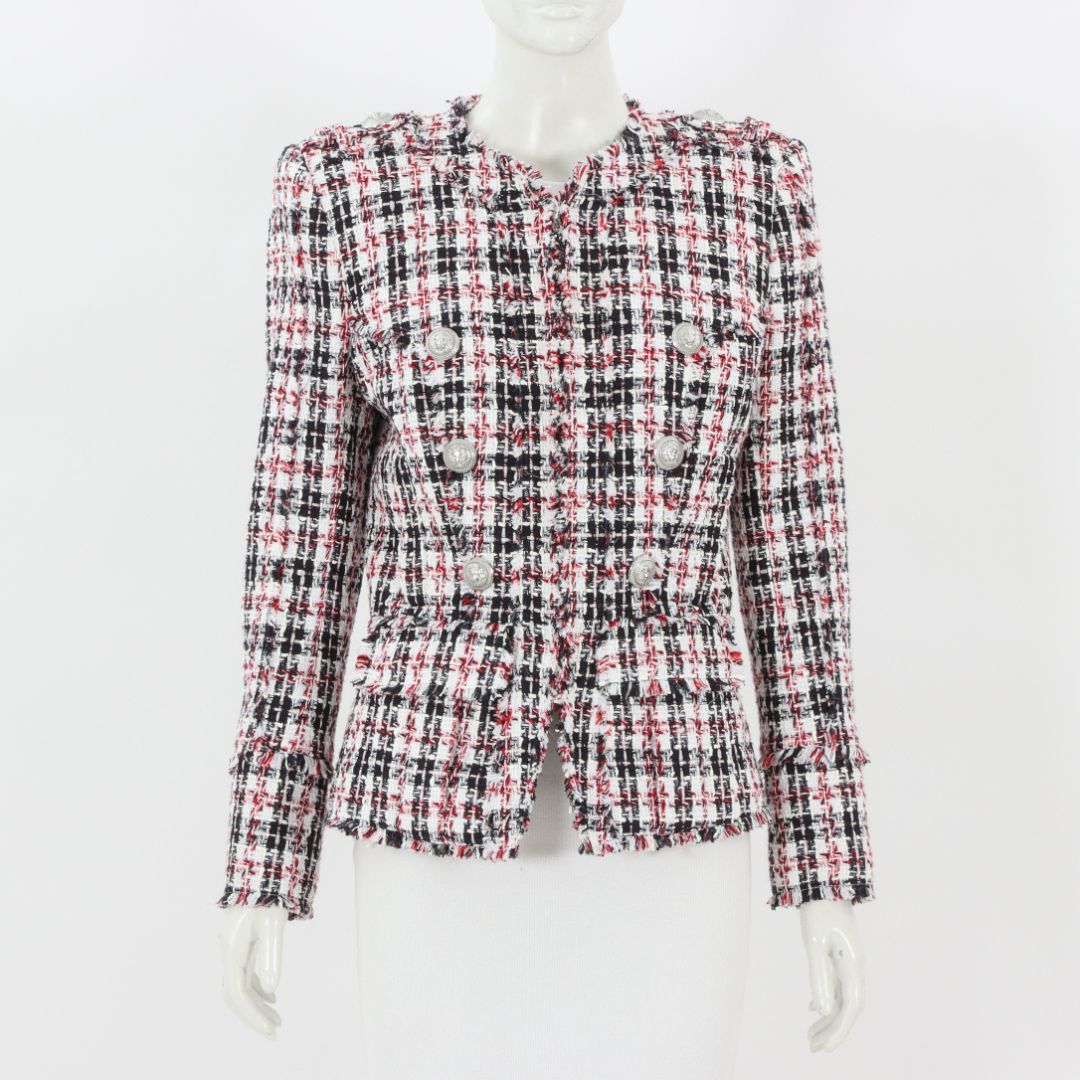 Balmain Tweed Button Embellished Jacket Size FR 38 | AU 10