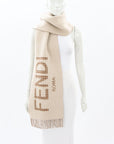 Fendi Wool Fringed Scarf