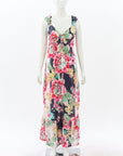 Johnny Was Silk Floral Maxi Dress Size XS