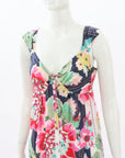 Johnny Was Silk Floral Maxi Dress Size XS