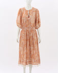 Zimmermann 'Brighton' Paisley Print Linen Dress Size 2