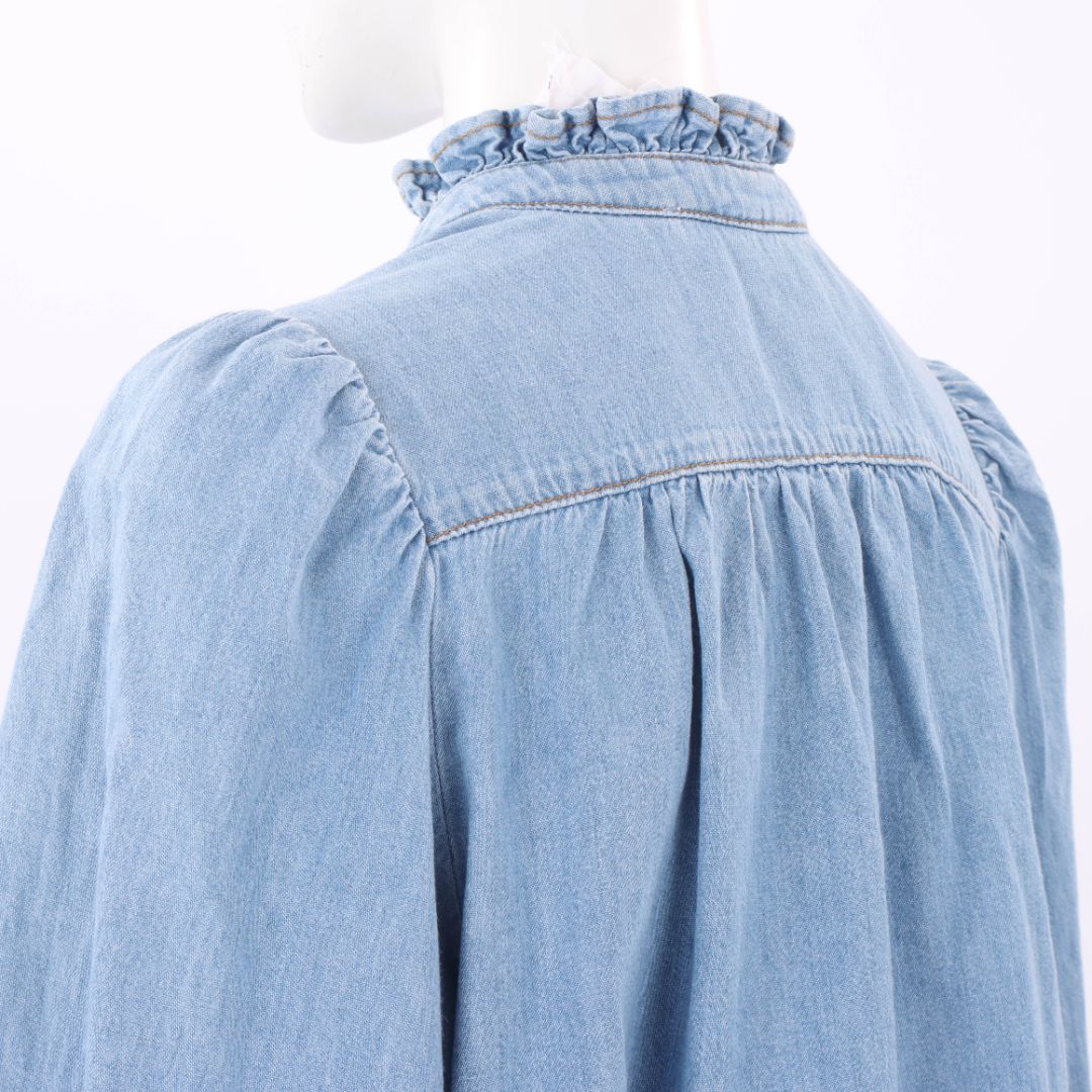 Ba&amp;Sh 'Louise' Denim Blouse Size 1