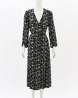 Ganni Floral Tie Front Wrap Dress Size 38 | AU 10