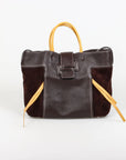 Tod's Leather and Suede Double T Shopping Tote