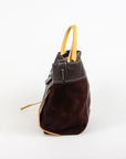Tod's Leather and Suede Double T Shopping Tote