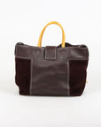 Tod's Leather and Suede Double T Shopping Tote