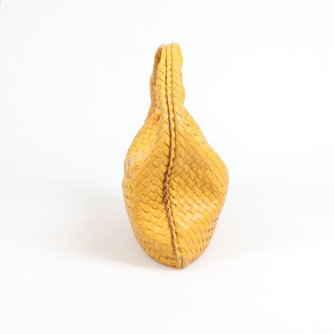 Bottega Veneta Leather Intrecciato Woven Hobo Bag Size Large