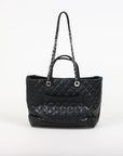 Chanel Leather Quilted Easy Shopping Tote
