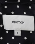 Oroton Silk Spot Belted Shirt and Mini Skirt Set Size 8