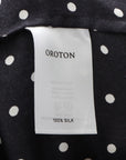 Oroton Silk Spot Belted Shirt and Mini Skirt Set Size 8