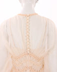 Zimmermann 'Illuminate' Macrame Silk Gown Size 0