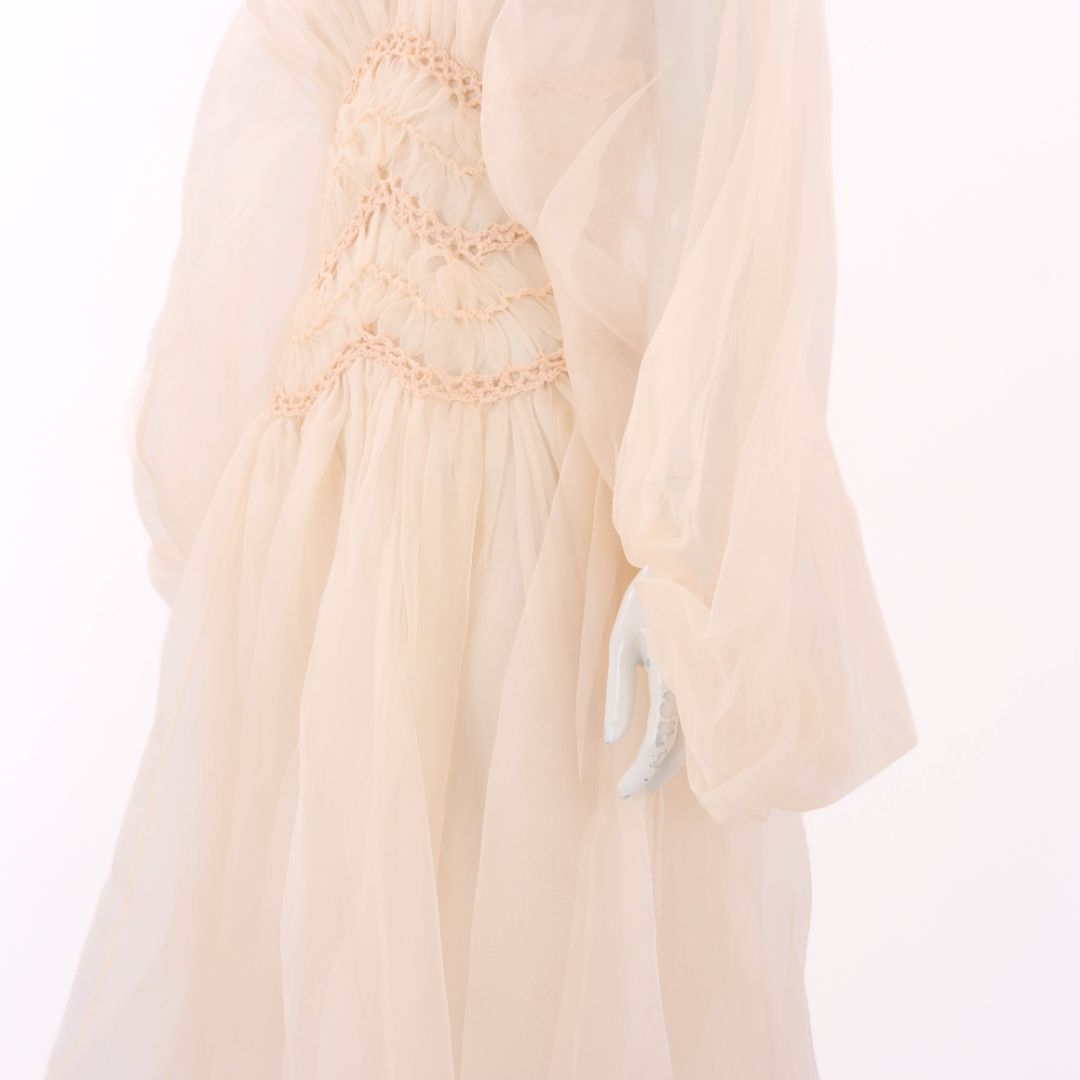 Zimmermann &#39;Illuminate&#39; Macrame Silk Gown Size 0