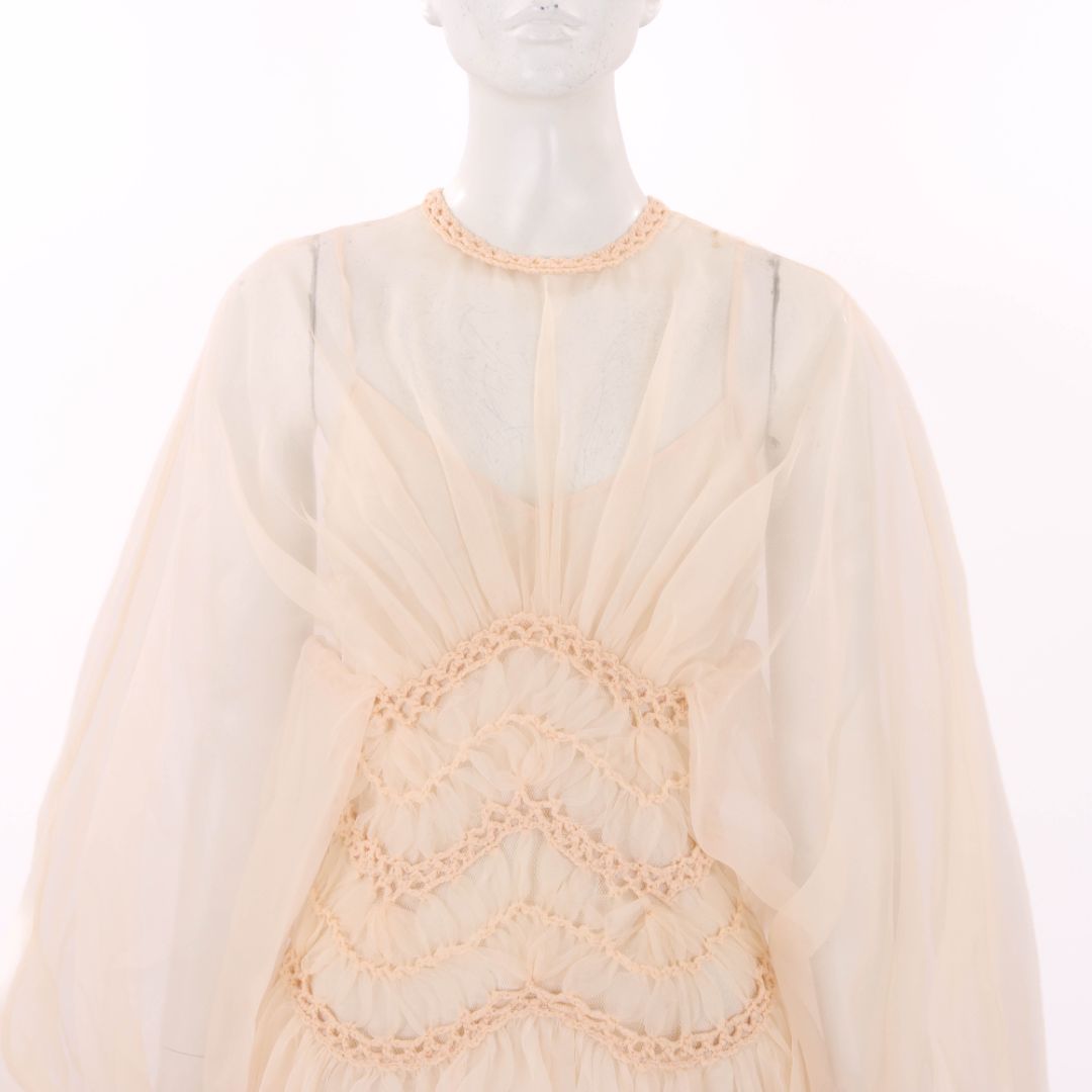 Zimmermann &#39;Illuminate&#39; Macrame Silk Gown Size 0