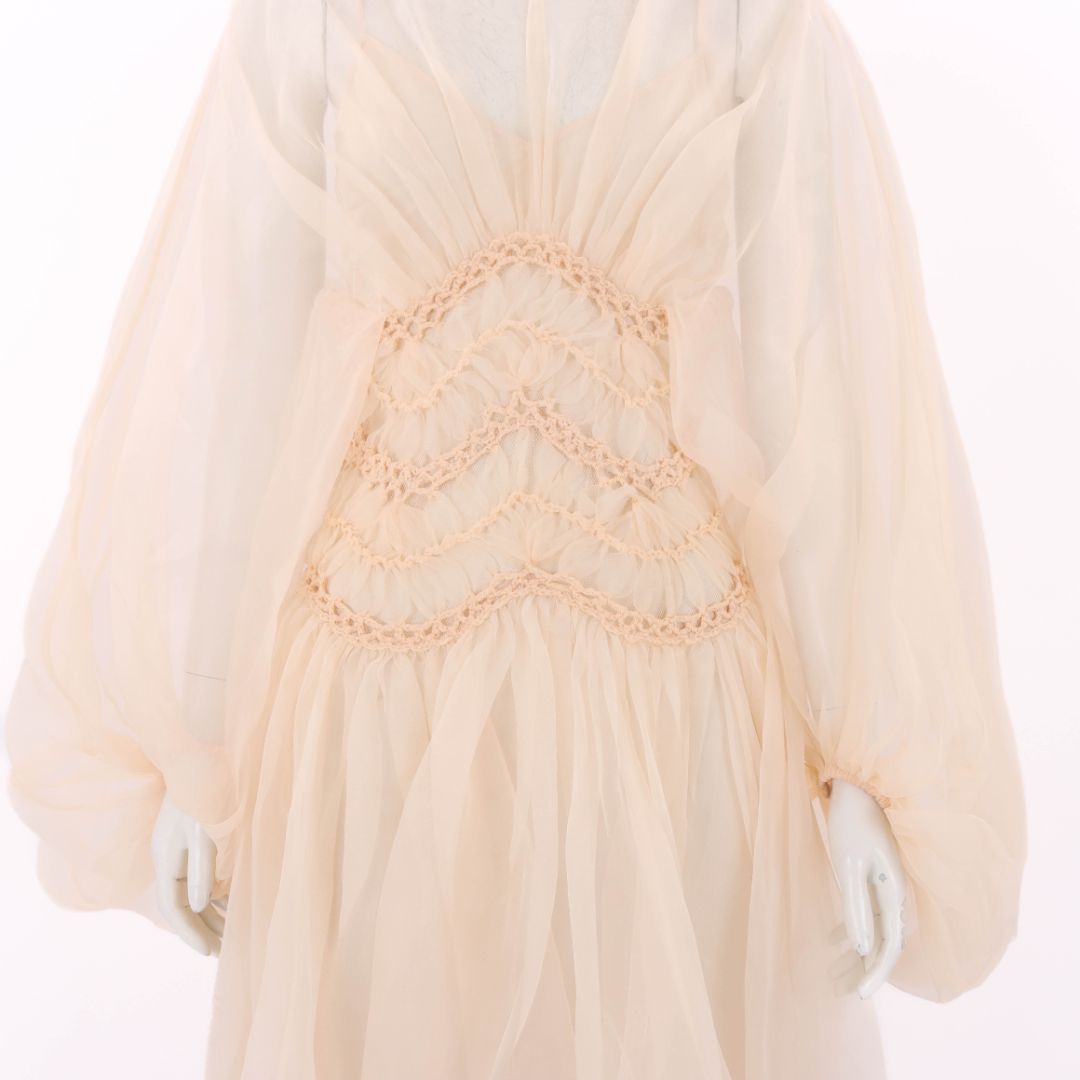 Zimmermann &#39;Illuminate&#39; Macrame Silk Gown Size 0