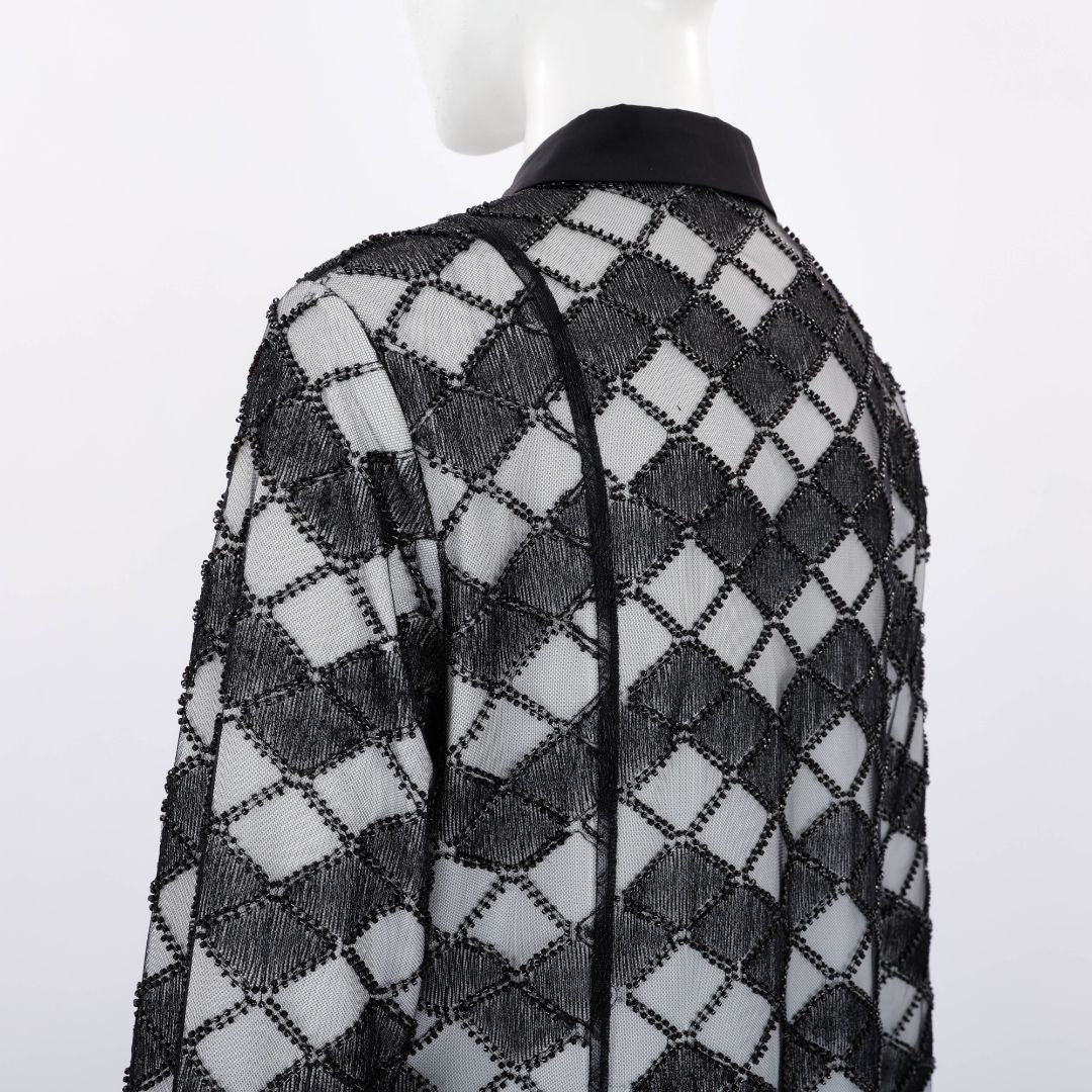 Muma Loves You Beaded Lace Shirt Dress Size L