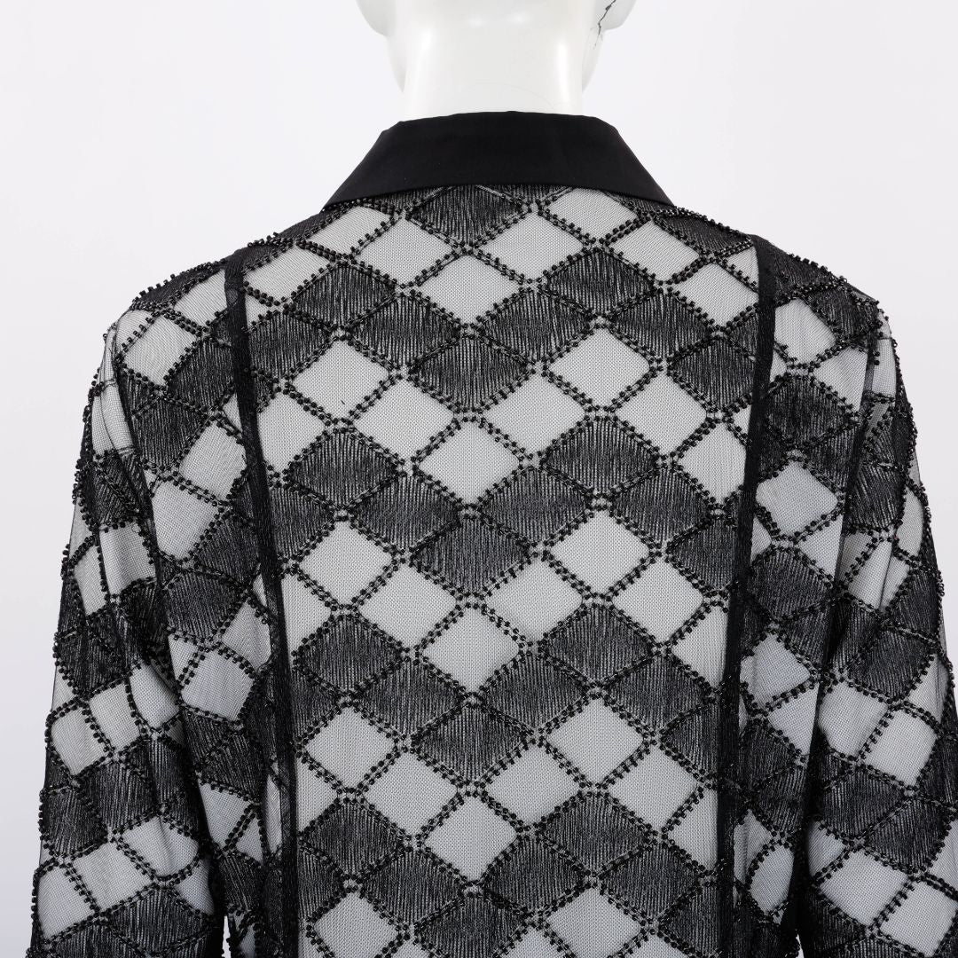 Muma Loves You Beaded Lace Shirt Dress Size L