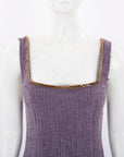 Elisabetta Franchi Tweed Chain Mini Dress Size IT 40 | AU 8