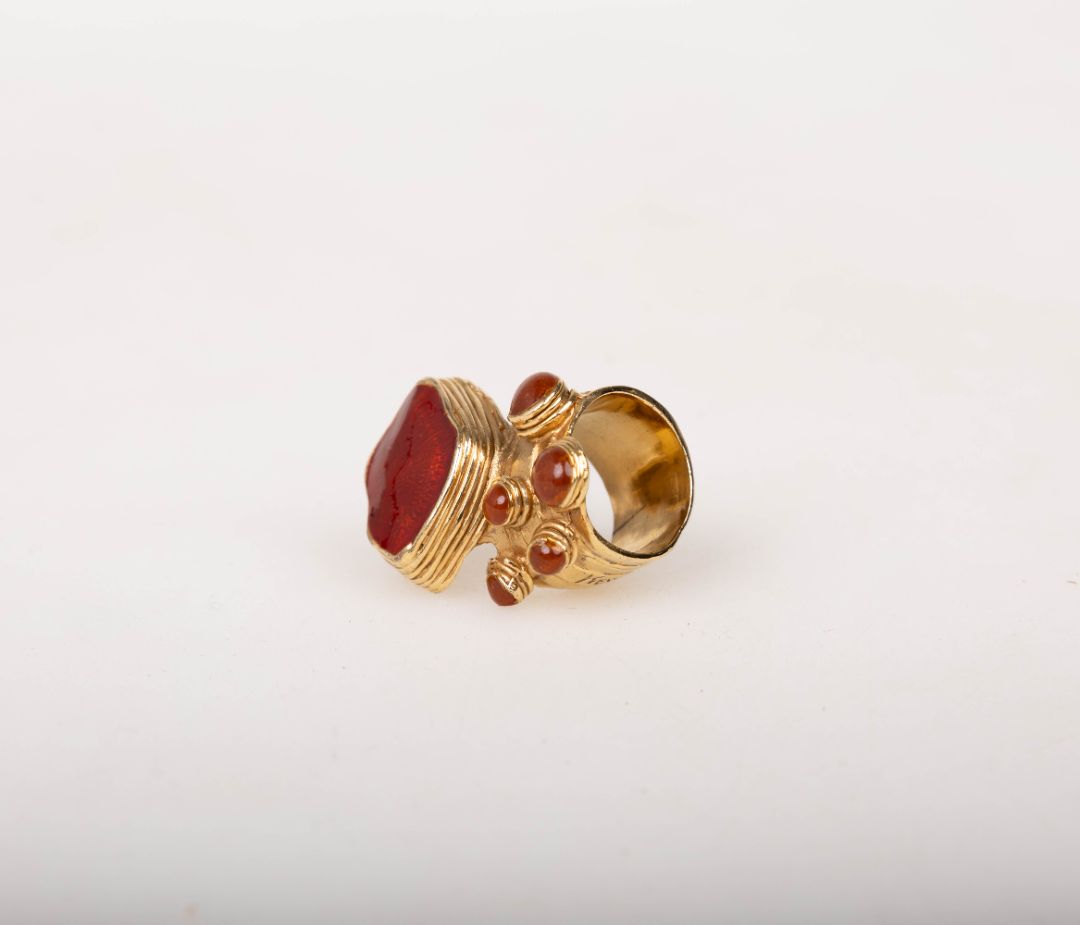 Yves Saint Laurent Arty Oval Ring Size 6