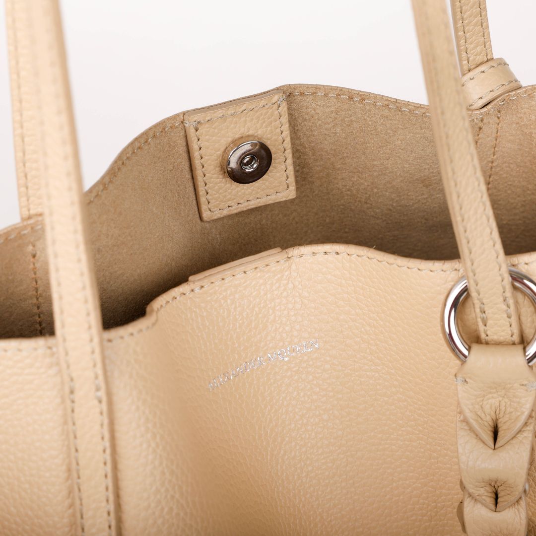 Alexander McQueen Leather Skull Tote Bag