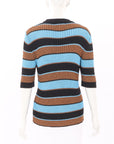 Ganni Striped Lurex Knit Top XL