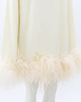 Taller Marmo 'Gina' Feather Mini Dress Size IT 48 | AU 14-16