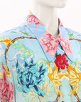 Camilla Silk 'Curved Collar' Blouse Size XL