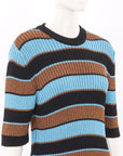 Ganni Striped Lurex Knit Top XL